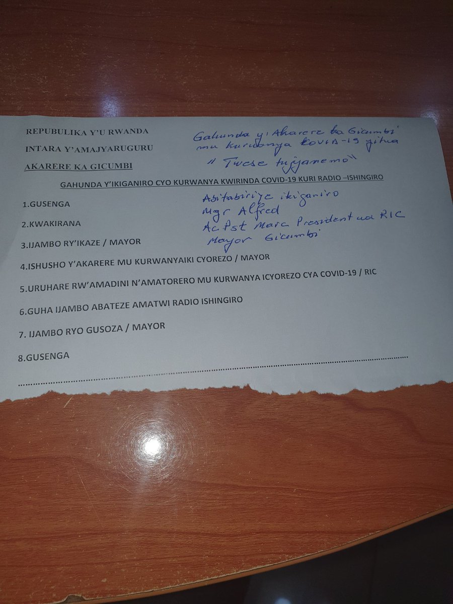 Mu gukomeza ubukangurambaga muri <a href="/GicumbiDistrict/">Gicumbi District</a> muri gahunda yitwa "Tujyanemo twese" kuri <a href="/radioishingiro/">Radio Ishingiro 107.5 FM</a> kuva 17h10 hari kubera ikiganiro cyitabiriwe na president wa RIC Pst Marc, Mgr Alfred na mayor <a href="/F_Ndayambaje/">@F_Ndayambaje</a>. Yes Together we  can.
