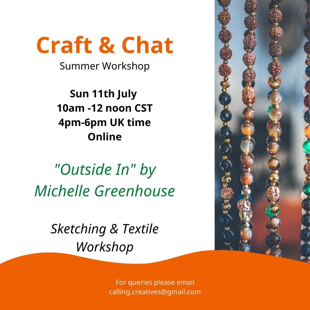 You want to make space for some creative time? Join <a href="/mgreenhouse108/">Michelle Greenhouse</a> for a fun online workshop this weekend! DM me for joining info #textiles #making #creativity #sketching #connectwithnature #craftandchat