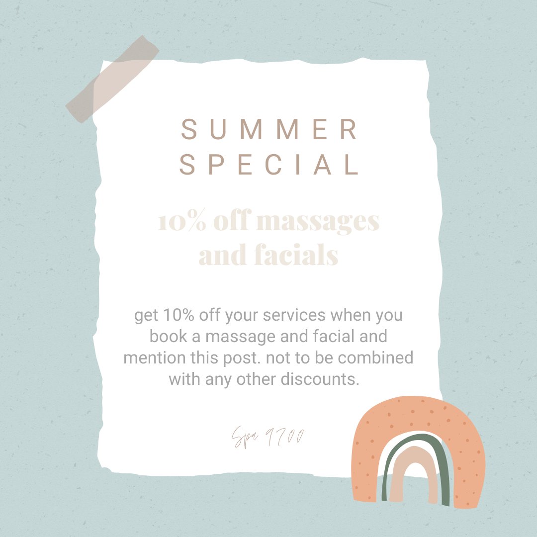 Looking for a reason to treat yourself? How about 10% off a massage and facial when you book together and mention this post?!