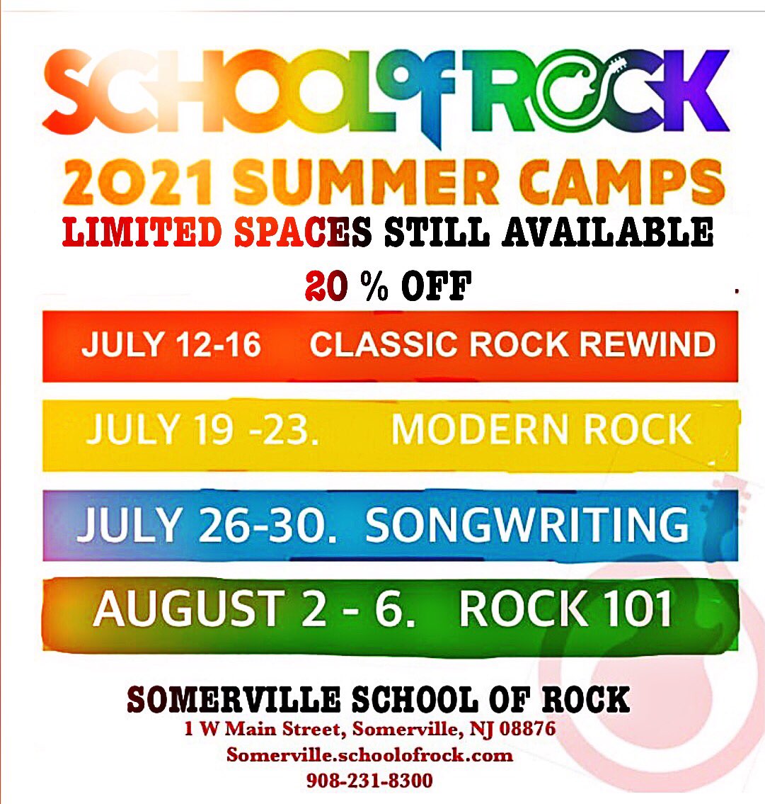 Give your kids a rock star experience this summer.
Locations.schoolofrock.com/Somerville/mus… 
•
•
•
#whatsyourchilddoingthissummer #schoolofrock 
#summer #camp #musiccamp 
#somervillesor #somervillekids