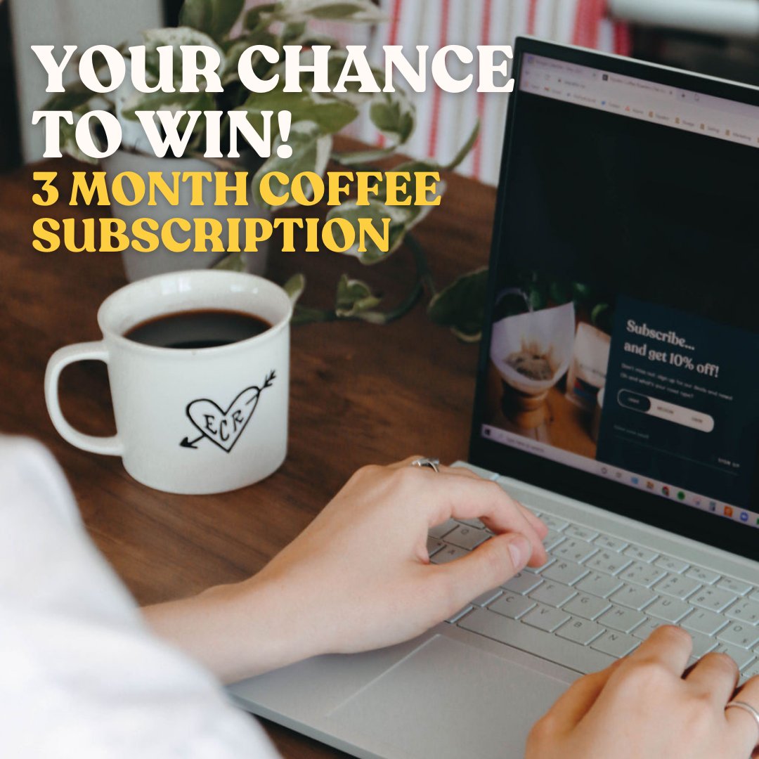 We will be giving away a 3 month coffee subscription to a lucky person from our email list. Always running out of coffee? Sign up for our emails for your chance to win! buff.ly/3hX98DL