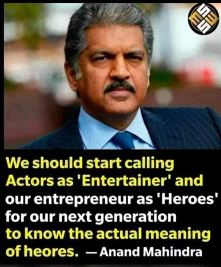 An important mindshift we need to bring in our Youth Mind. 

For all the time they spend fighting for and fighting in the name of their fav actors. 

Who is your fav Entrepreneur, whom u think is ur Hero? And Why? 

<a href="/RNTata2000/">Ratan N. Tata</a>  <a href="/sureshsambandam/">Suresh Sambandam</a>