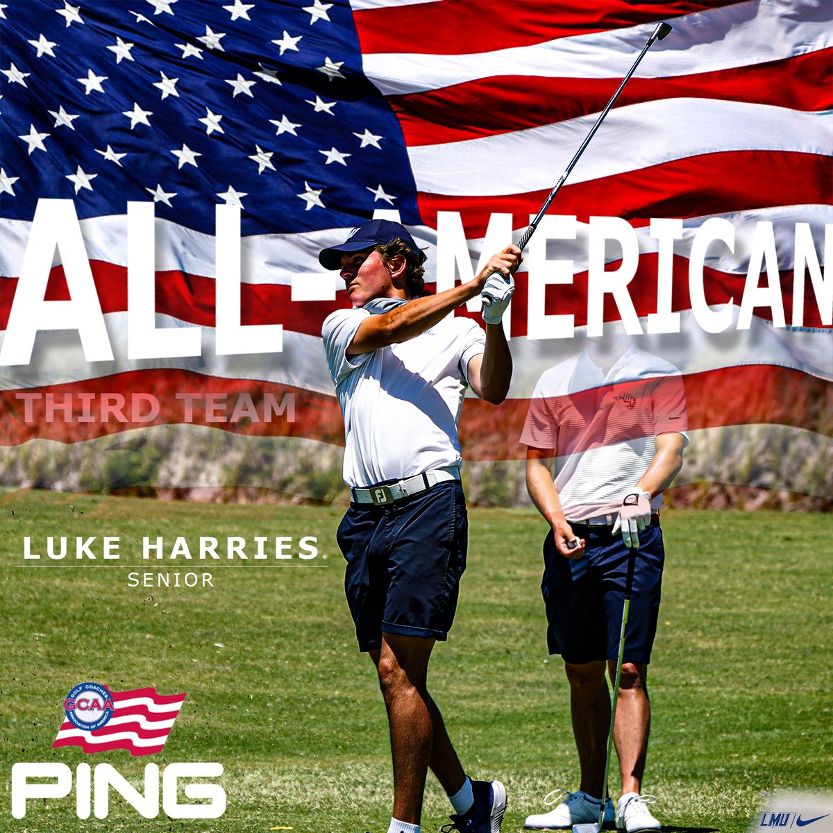 LMURailsplitter's tweet photo. 𝓐𝓵𝓵-𝓐𝓶𝓮𝓻𝓲𝓬𝓪𝓷 𝓼𝓽𝓪𝓽𝓾𝓼 𝓯𝓸𝓻 @LMU_Golf's @DanJBradbury, @lukeharries59 𝓪𝓷𝓭 @harryylordd 😎🇺🇸

@GolfCoachesAssn @PingTour ⛳⚒🎩

📰 🔗 https://t.co/s3mNivPN91

#GoSplitters https://t.co/3uF8JFULC0