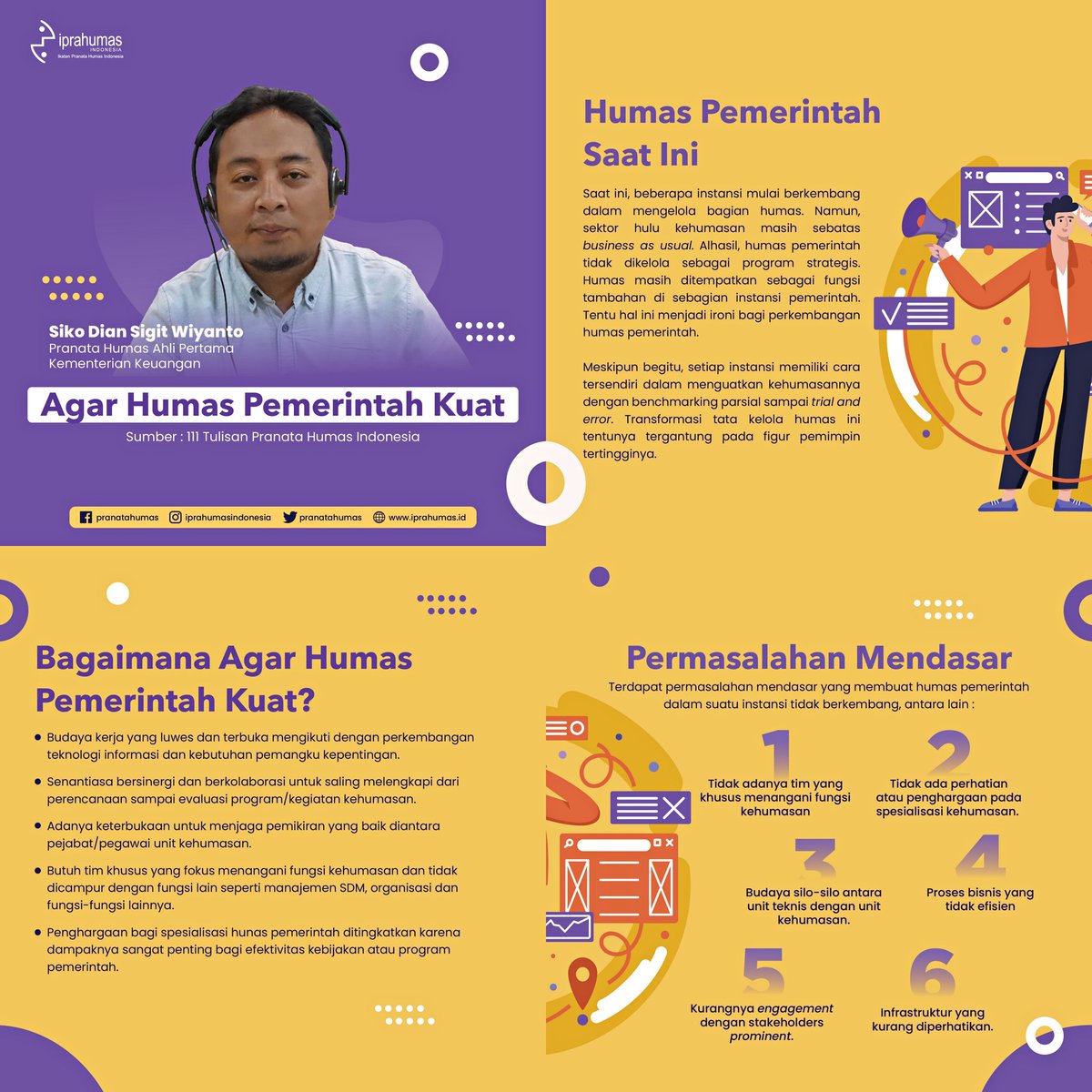 Iprahumas's tweet photo. Halo #Rekanhumas, edisi Sabtu ini #masmin mau menyapa kalian niy, gimana caranya Agar Humas Pemerintah Kuat.. Disimak yuks..
#pranatahumas
#iprahumas
#humasmenyapa https://t.co/ZKmA2O6pmi