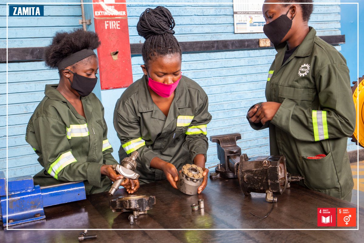 LKDFacility's tweet photo. RT ZamitaZambia "Challenging gender stereotypes in male-dominated fields, Women can do it too!. 
Be encouraged, Be Inspired, Be Motivated.

#SDG5 #SDG4  #ZAMITA #NORTEC 
#WomeninEngineering #WomenInSTEM
#FemaleEngineers #StudentEngineers

Remember to… https://t.co/zgMeZdaKKB"