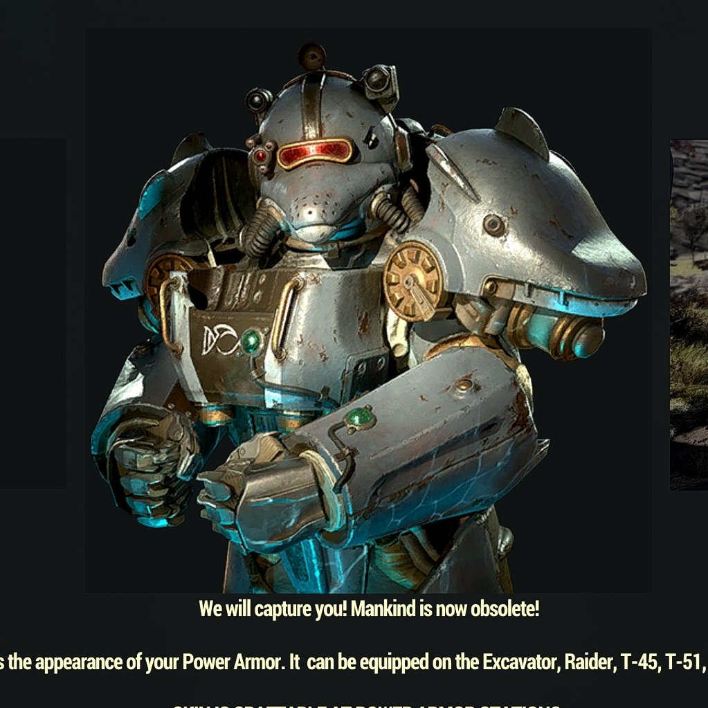 power armor is for pussies power armor is for pussies