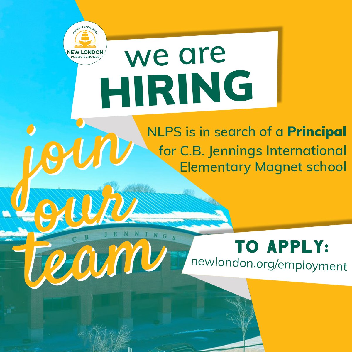#NLPS is in search of a Principal for C.B. Jennings International Elementary Magnet School. See below for details...

#UnitedInExcellence