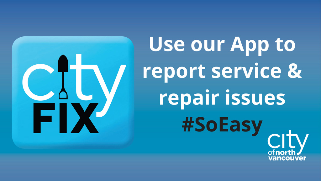 CityOfNorthVan's tweet photo. ๐ต๏ธSpot a sidewalk that needs repair? Burned out street light? Litter in parks? Reporting issues with our #CityFix app helps us fix things faster.
๐ฑDownload here: https://t.co/6vC86jsPOU https://t.co/FGGUtBCjNd