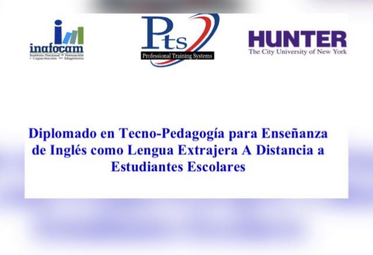 <a href="/INAFOCAMRD/">INAFOCAMRD</a> expulsó a decenas de Profesores de un programa de Tecno-Pedagogía sólo porque son Monitores de Idiomas, Monitores que tienen Maestrías y que realizan la misma labor que un Profesor nombrado. Esto es un atropello, y los mayores afectados son miles de jóvenes.