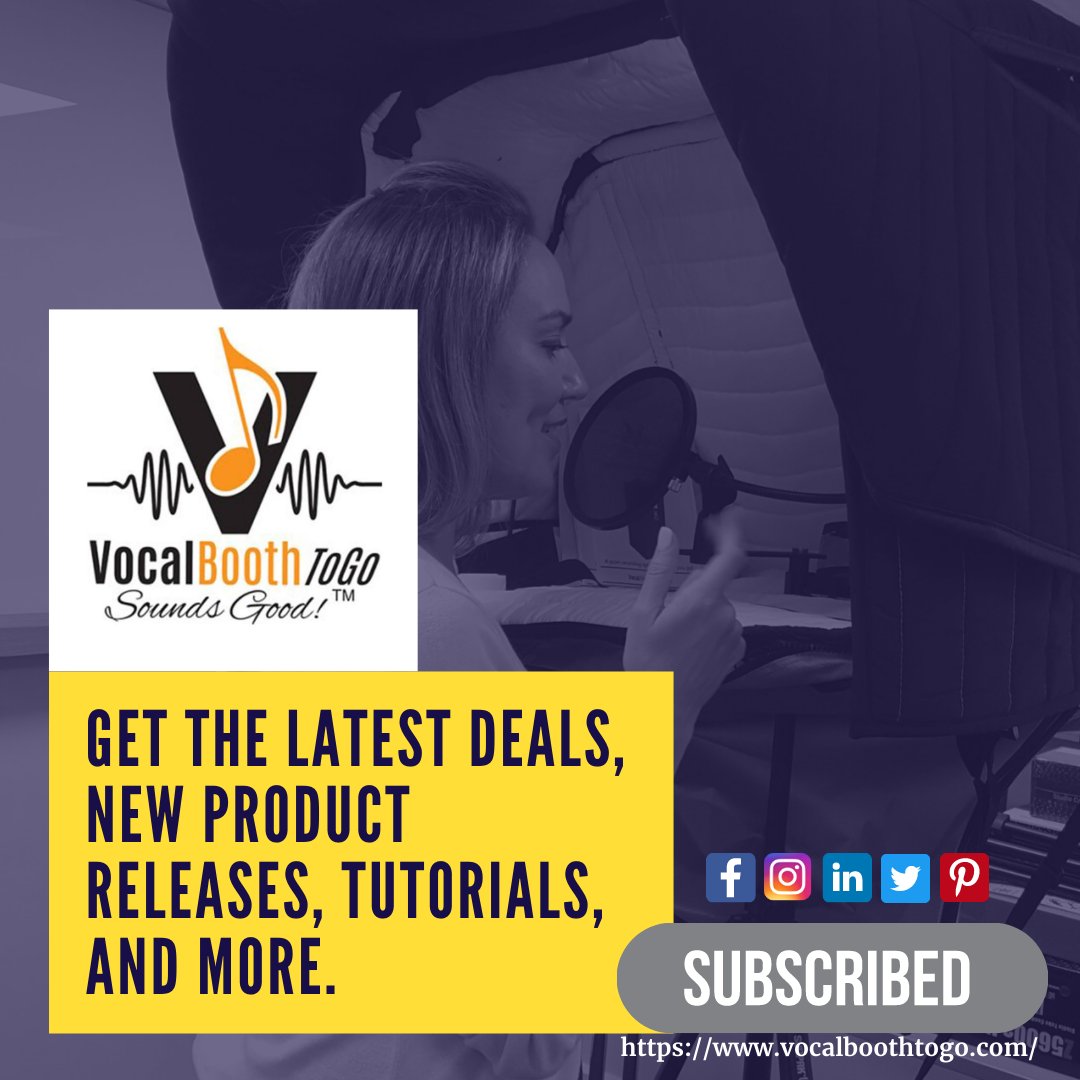 VocalBoothToGo's tweet photo. Subscribe now! and get the latest deals, new product releases, tutorials, and more. Visit our website for more info about our products https://t.co/AablSKvsiu
#VocalBootToGo #VocalBooth #sounds #sounddesign #soundcheck #studio #musicproducer #soundwave #soundblankets #music https://t.co/yBIB5jJPlu
