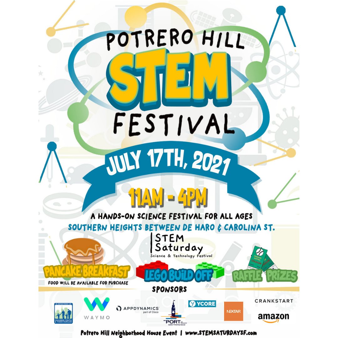 stemsaturdaysf's tweet image. We can't wait for STEM Saturday 7.17.21 next weekend! Big thanks to our sponsors mentors and community partners who helped bring this vision to life for the community #stemsaturday #sanfrancisco #events #potrerohill