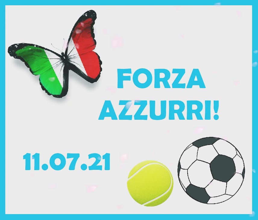 CaterinaPerilli's tweet photo. Che #domenica sarà, tutta #italiana! 💙
#Berrettini in finale a #Wimbledon e gli #azzurri in finale agli #Europei.

WOW 🤩

#ForzaItalia #Italia #Euro2020 #Popopopopopopo https://t.co/V37iIZcOft