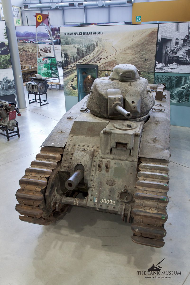 TankMuseum's tweet photo. On paper the Char B1 bis was the most powerful tank in the world in 1940. This particular vehicle was captured by the Germans after the Fall of France, then issued to Tank Battalion 213, stationed in the Channel Islands. https://t.co/M6KqEXzeIq https://t.co/jkz076MZyO