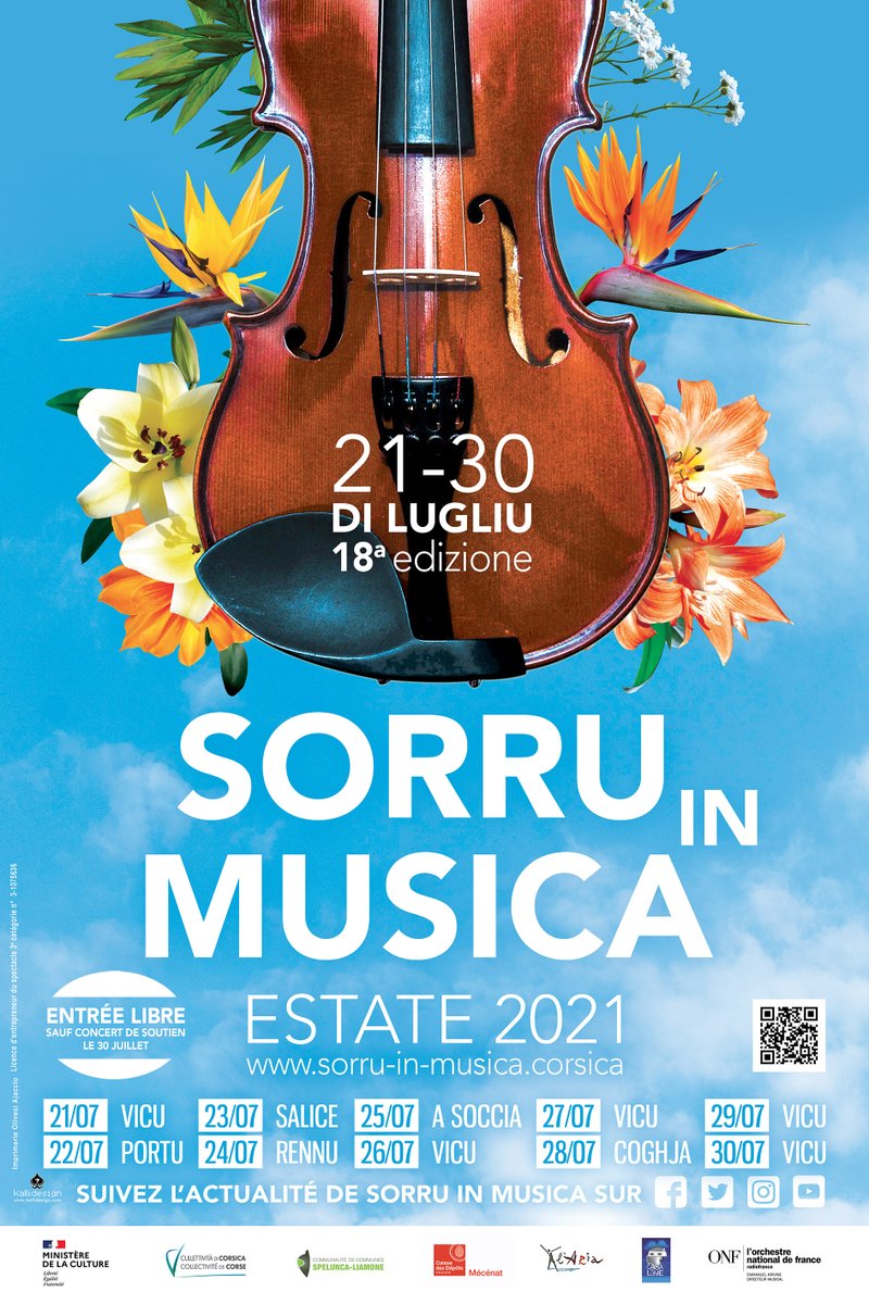SorruInMusica's tweet photo. ☀ Nous sommes très heureux de vous présenter l'affiche - et les lieux - de la 18ème édition du festival Sorru in Musica !
🎻Une année qui s'annonce riche en changements... et en émotions ! https://t.co/HwfABKpmg1