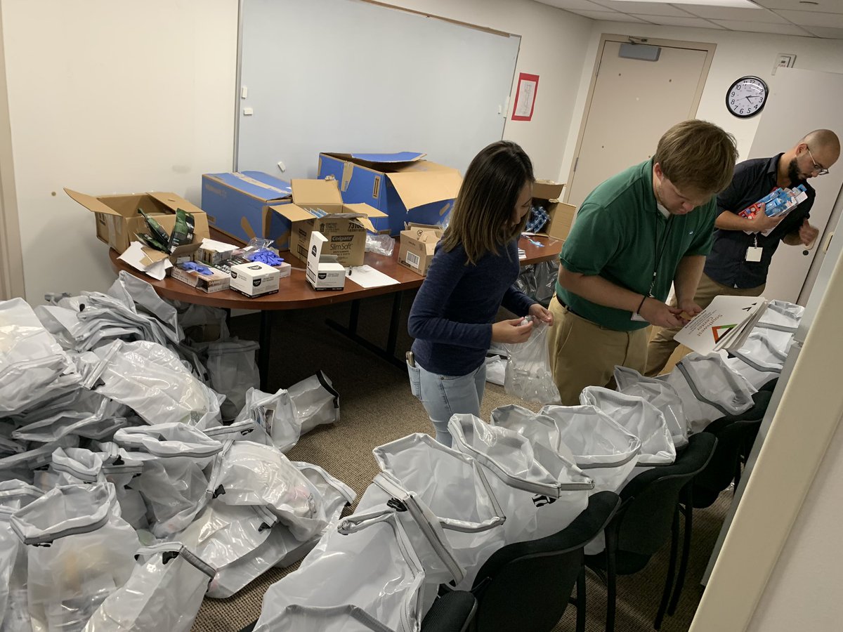 UTHealthCVP's tweet photo. We are ready for our free health clinic for migrant workers! We’ll have medical bags, COVID vaccines, glucose/blood testing, social services, &amp; more. Thank you to Dr. @MilesFarr2 &amp; his team of staff/volunteers for the support. #thisispublichealth(equity) #endstructuralviolence https://t.co/x3VOfJucEX
