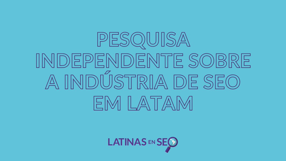 LatinasenSEO's tweet photo. https://t.co/qzFZcyVYMC
¡Lanzamos una encuesta!
Lançamos uma pesquisa!

Para entender más sobre la industria del SEO en LATAM. 
Comparta con colegas, nos ayudaría muchísimo!

Para entender mais sobre a indústria de SEO em LATAM.
Compartilhe com seus os colegas, vai ajudar muito! https://t.co/VbPvYZAJOQ