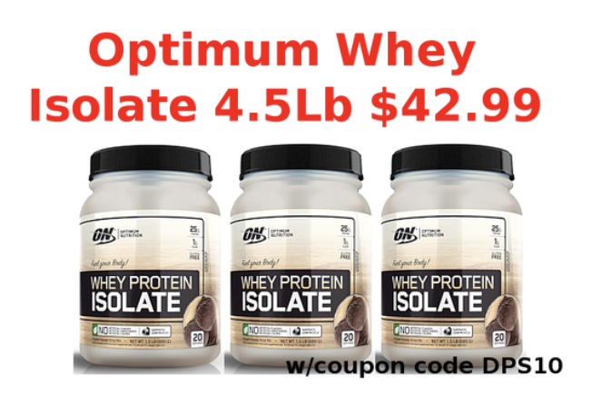 JUST ANNOUNCED

Get a 3-pack - 4.5lbs total, 3 x 1.5lbs - of a Optimum Nutrition Whey Isolate for only $42.99

Order now at -> https://t.co/64cAj6t3My

#OptimumNutrition #TrueStrength @Team_Optimum https://t.co/djZAJIGccm