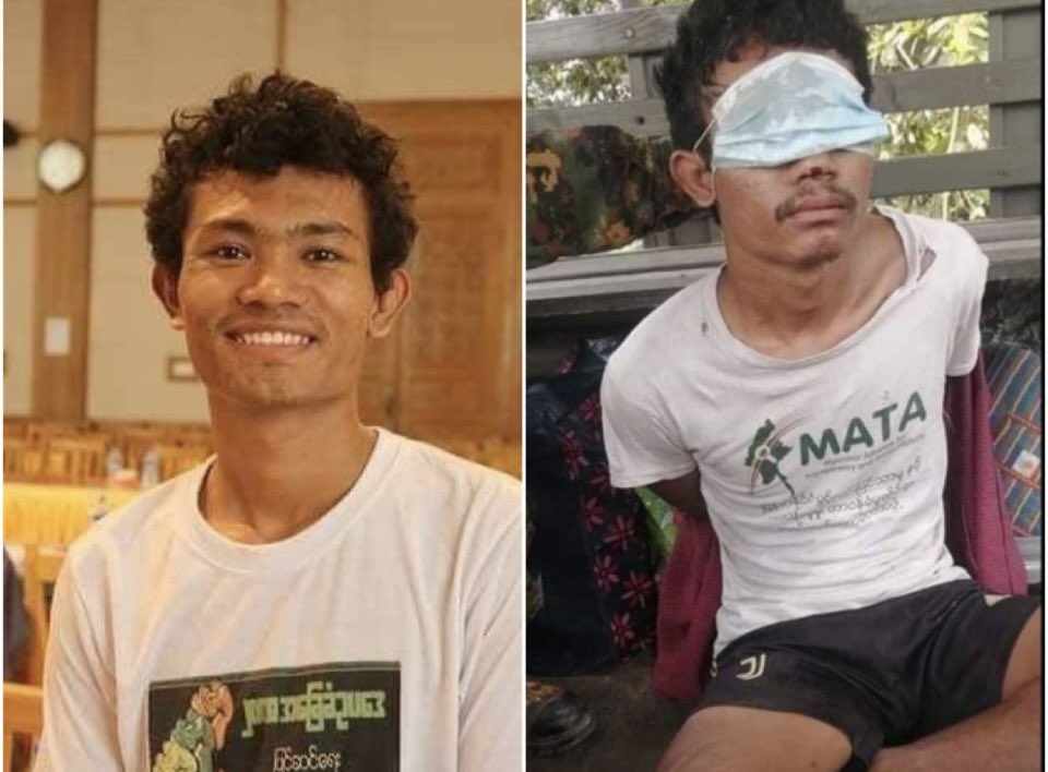 Mahn Zar Myay Mon,28, an NLD member and a pro-democracy strike leader, charged with 505-A has been tortured by SAC's troops in custody. His all fingers are broken and he is now in Monywa prison &amp; Injury on his thigh has not healed yet.

#WhatsHappeningInMyanmar
