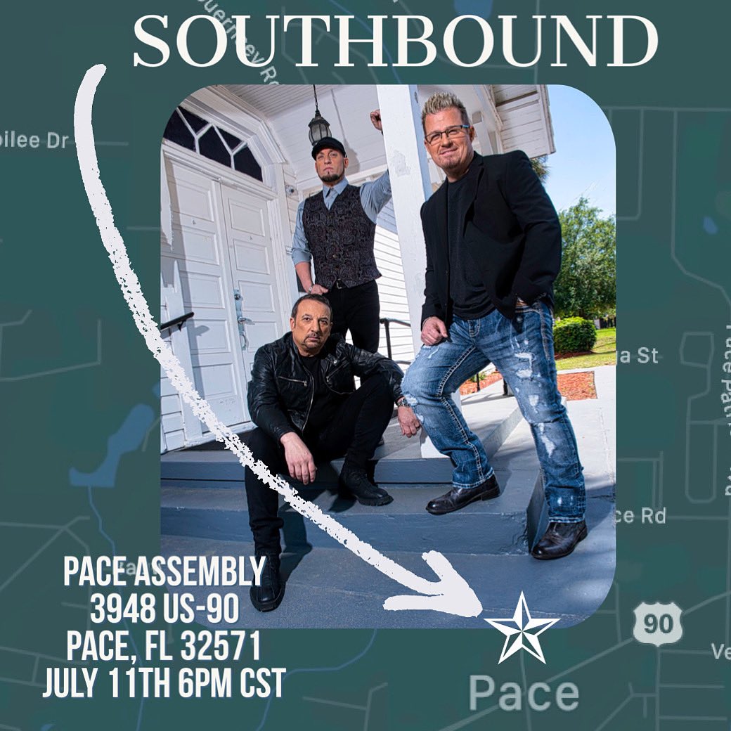 It’s Friday...but Sunday’s coming! 
Meet us at Pace! #Southbound 

#Studio #NewMusic #Music #SouthernGospel #SouthboundTour #GospelGrit #Trio #Nashville #Orlando #Louisiana #Georgia 
#AddressChangeNotification

<a href="/daywindrecords/">Daywind Records</a>