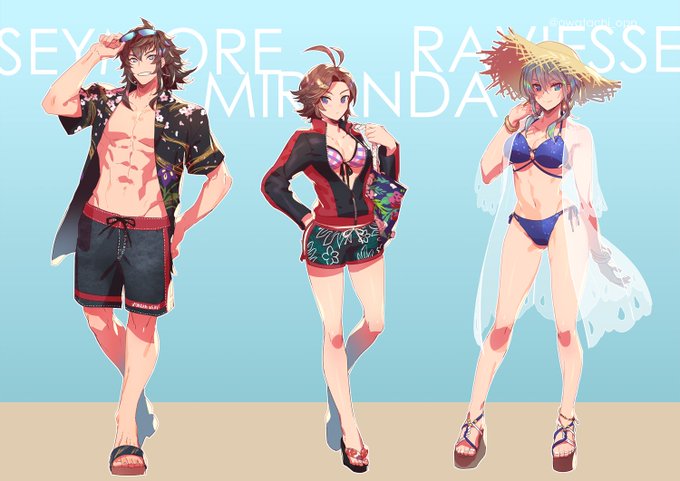 あ～～～水着スキン出してくれ～～～～～～～～～という願望らくがきです。
(シムールとミランダとラヴィエス)
#幻影戦争アート 