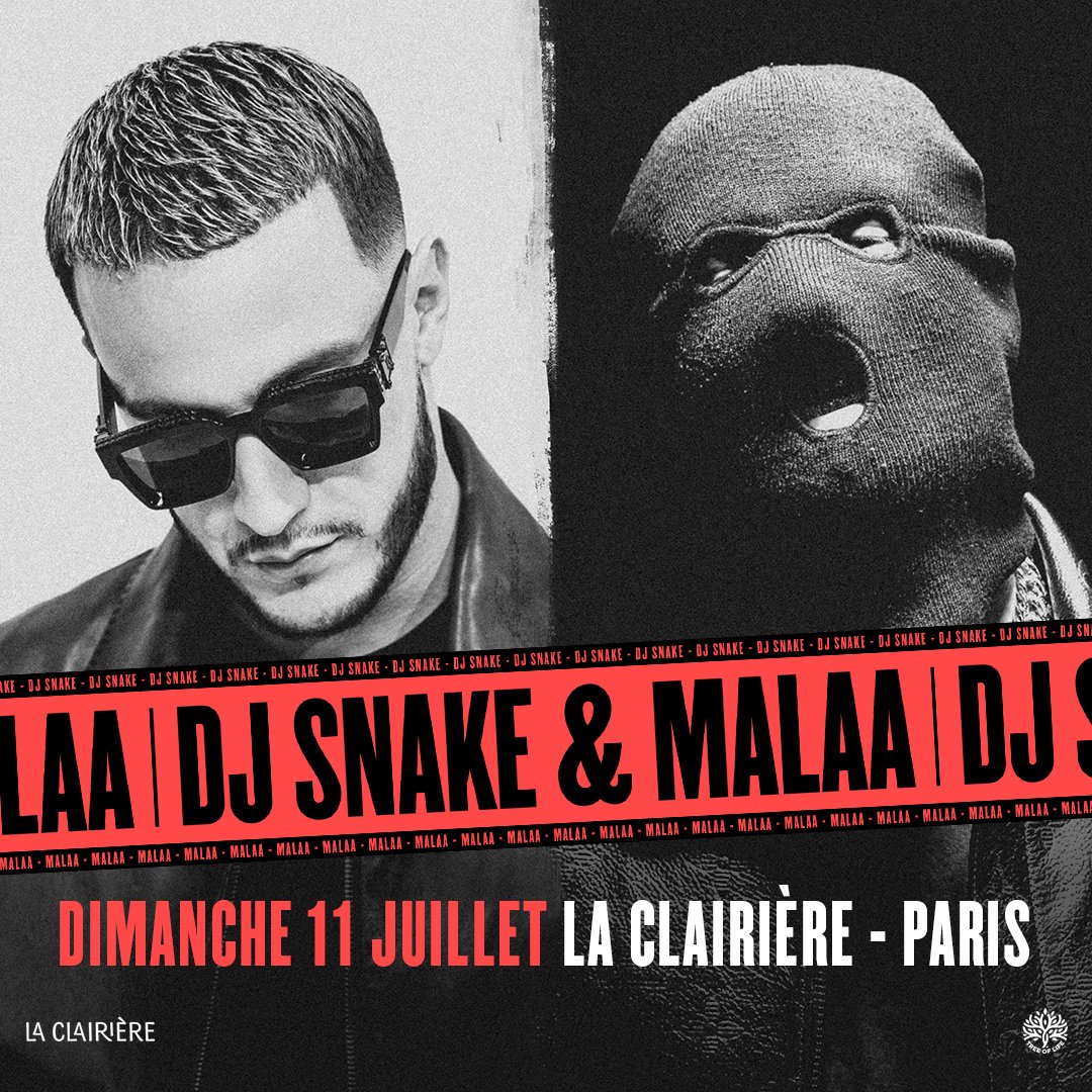 Ce dimanche,
<a href="/djsnake/">DJ SNAKE</a> B2B <a href="/Malaamusic/">Malaa</a> 
🔥🔥🔥
à La Clairière, Paris
‣ shotgun.live/fr/events/la-c…