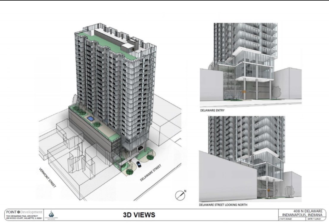 indyimby's tweet photo. More details of the proposed 23-story tower in downtown Indianapolis. Link here: https://t.co/6G5sGS0ois https://t.co/5FNA0apZzB