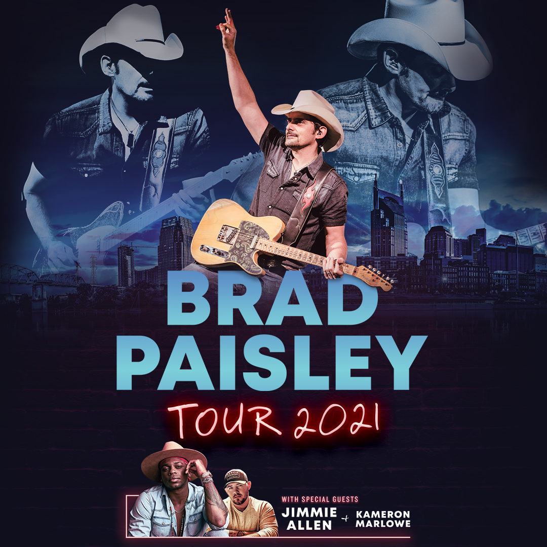 TONIGHT! Brad Paisley with Jimmie Allen & Kameron Marlowe at MIDFLORIDA Credit Union Amphitheatre! If you're coming out, please visit our Day of Show info here: https://t.co/YCNziwfidl https://t.co/6BuBltizn3