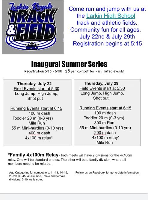 Spread the word, Royals!  See Coach Borczak or Carey with any questions!