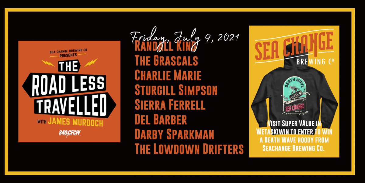 Today on the show, music from <a href="/RandallKingBand/">Randall King</a>, <a href="/TheGrascals/">The Grascals</a>, <a href="/Charlie_Horsie/">Charlie Marie</a>, Sturgill Simpson, <a href="/SierraFerrell/">Sierra Ferrell</a>, <a href="/delbarberino/">Del Barber</a>, <a href="/darbysparkman_/">darby sparkman</a> and <a href="/lowdowndrifters/">The Lowdown Drifters</a> ! Listen live on <a href="/840cfcw/">840 CFCW</a> at 6:30 PM MTN or stream online at CFCW.com!