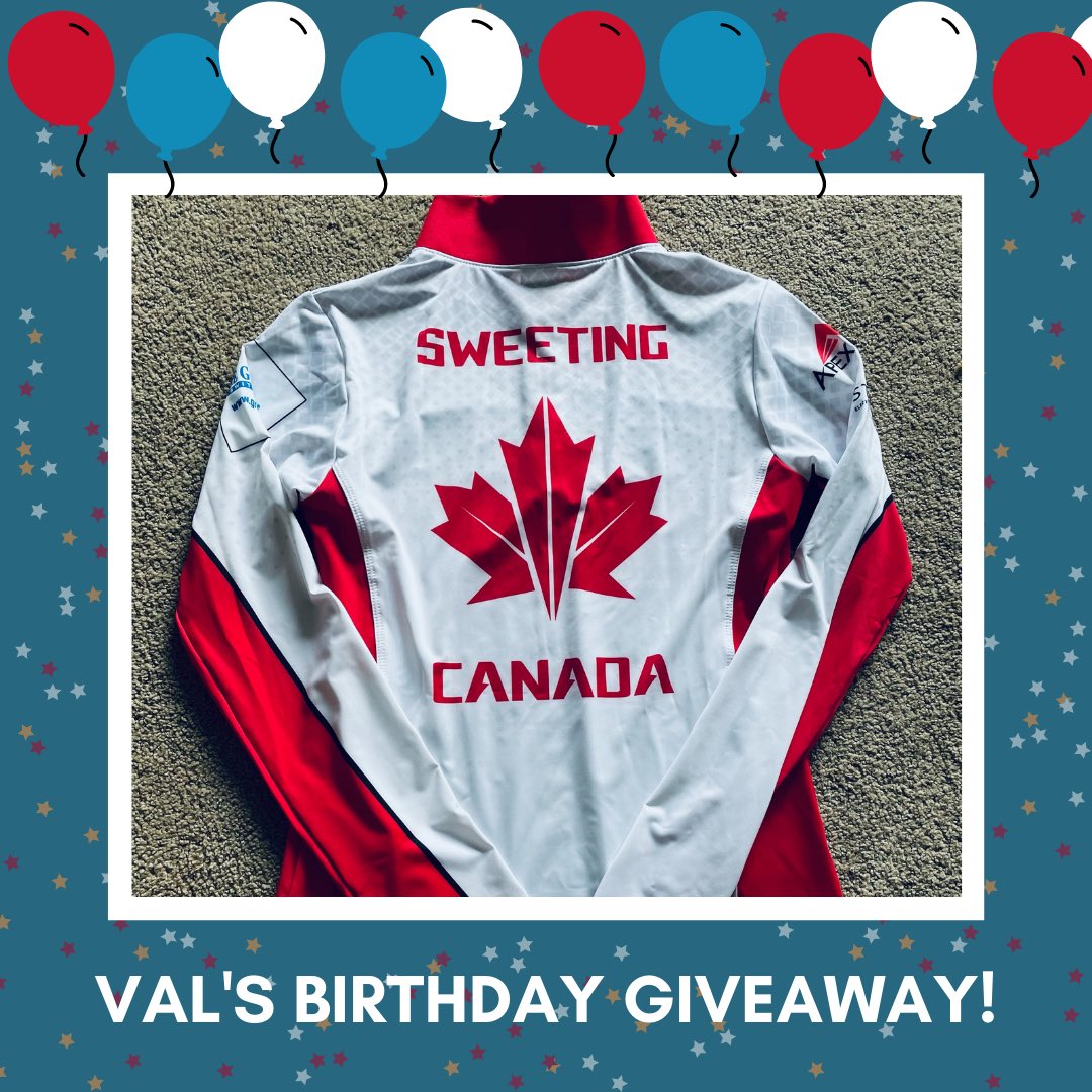 🎂🎈BIRTHDAY GIVEAWAY! 🎈🎂 It’s <a href="/Val_Sweeting/">Val Sweeting</a>’s birthday &amp; we wanted to celebrate by giving one lucky winner the chance to win one of her Team Canada jerseys!! 🤩🇨🇦

· Follow <a href="/EinarsonTeam/">TeamKEinarson</a>
· RT this post

✨ Contest closes on Monday, July 12 at noon. Good luck! 🍀