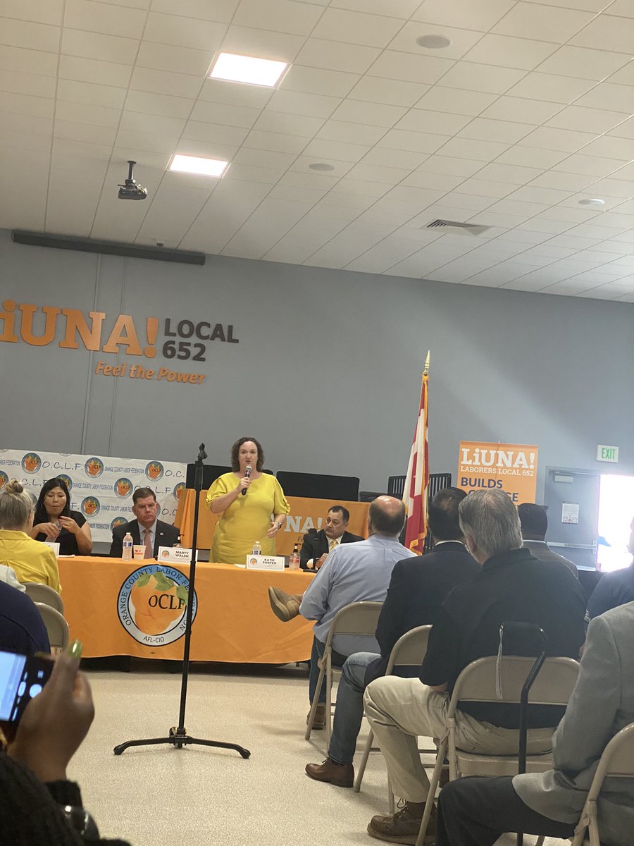 AFGE1260's tweet photo. Local 1260 at Town Hall meeting with Secretary of Labor Marty Walsh and Congresswoman Katie Porter. https://t.co/65BnyS3ziI