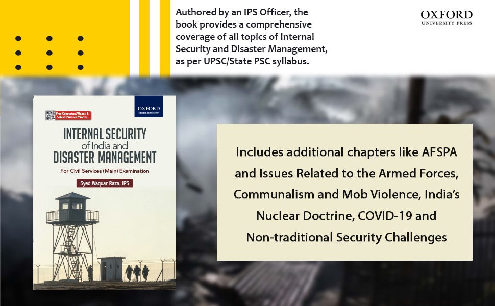 SyedWaquarRaza's tweet photo. My book on Internal Security Challenges of India and Disaster Management, published by Oxford University Press, India. Will be helpful for Civil Services aspirants and others interested.
https://t.co/S1z3VtLyAI https://t.co/1sGubr87mv