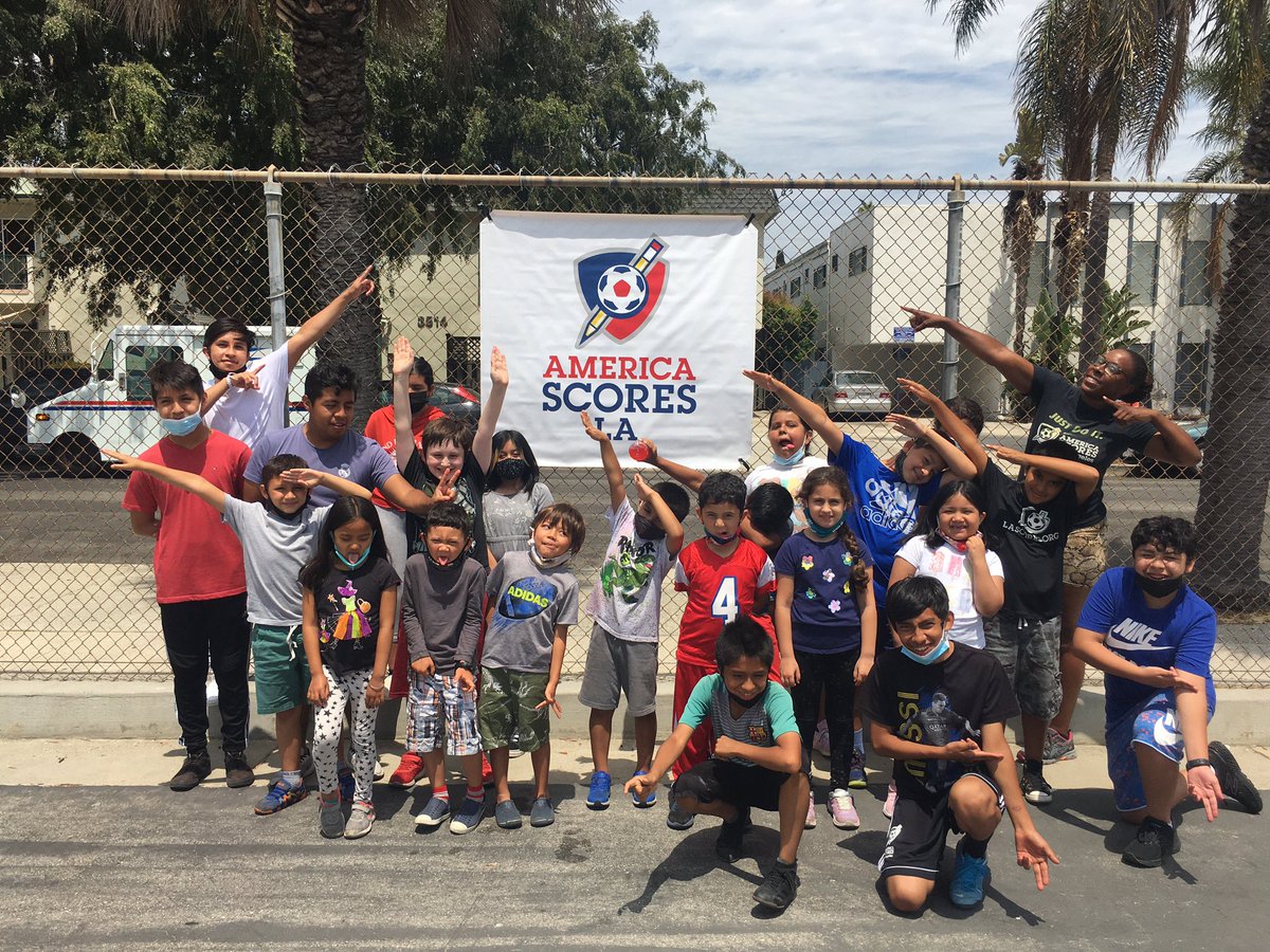 So happy to announce <a href="/LAScores/">America SCORES LA</a> #SummerCamp is back!! It’s been 17 months since we last had in-person programming!! Many thanks to <a href="/WSAYouthSports/">Westcoast Sports Associates (WSA)</a> for your continued sponsorship!!#summerlearning #summerlearningweek #keepkidslearning #summercamp2021