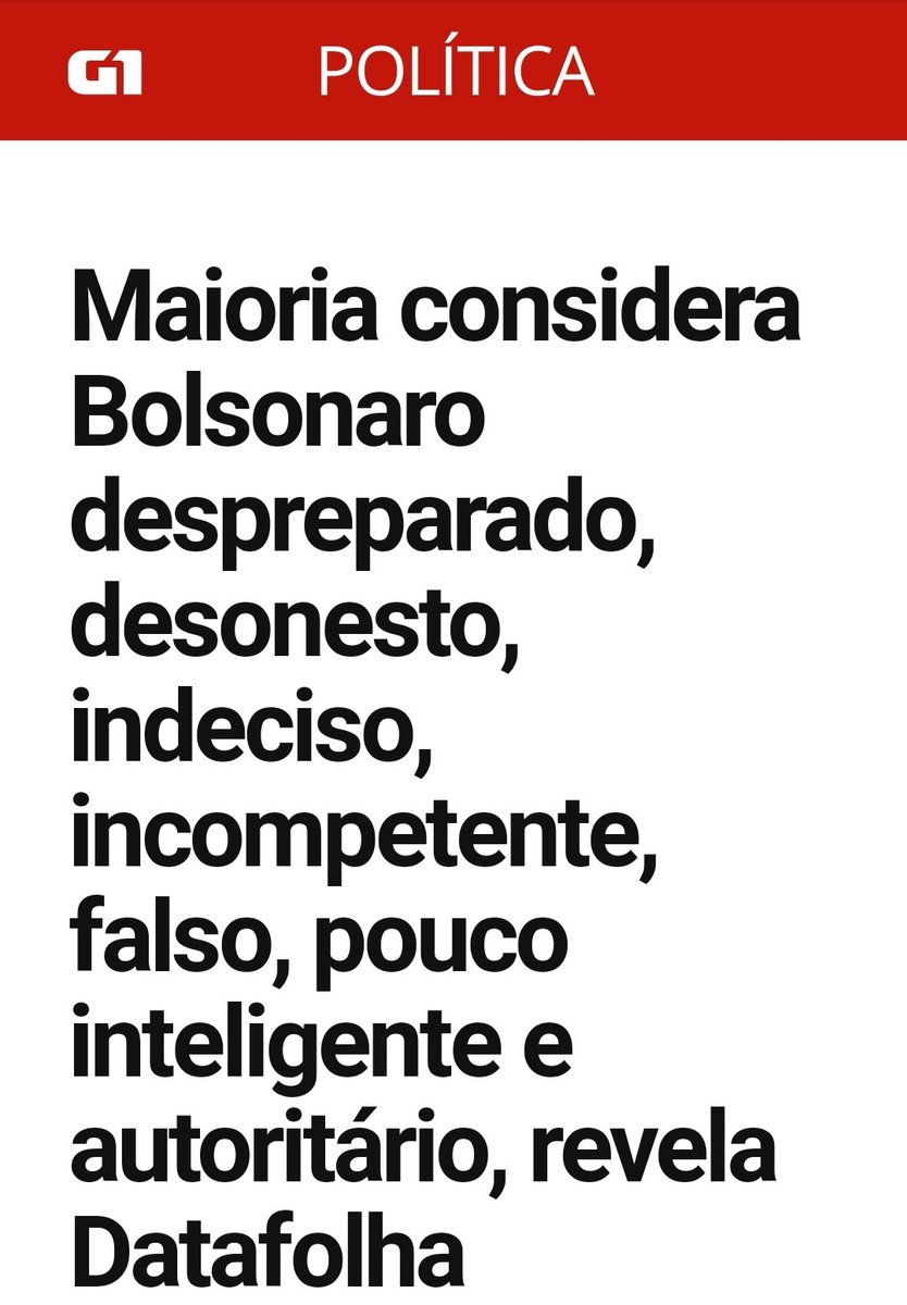 falcaojoiado's tweet image. #DeuNoJornal 
E a maioria não foi maior porque a DataFolha não incluiu na pesquisa os itens: Mané, abestado, papangu, bunda suja, cagão e cu de grude.