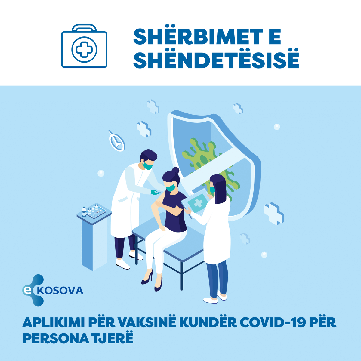 eKosovaplatform's tweet photo. 🟡Të nderuar Qytetar, #shërbimet: 
Ndaj termin për vaksinim kundër COVID-19
Ndaj termin për vaksinim kundër COVID-19 për persona tjerë dhe Pasaporta Elektronike e Vaksinimit
janë për ju, e gjitha kjo falë #eKosova 👍🏻https://t.co/ySLKcSHnVm

 #ekosova #sherbimeelektronike 👩🏻‍💻 https://t.co/z6PSfgJEBS
