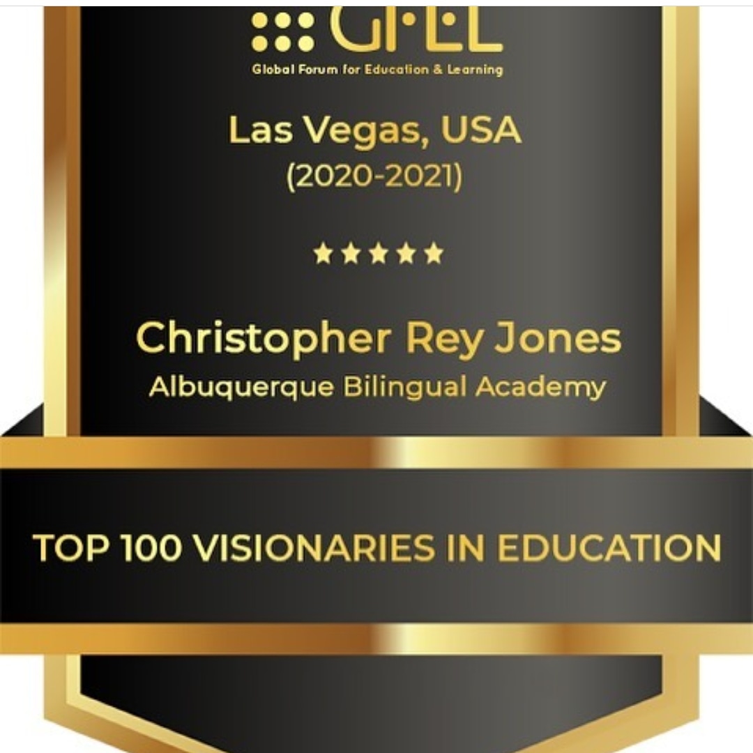 A huge congratulations to Principal Jones for being named Top 100 Visionaries in Education by the Global Forum for Education and Learning on June 23 in Las Vegas, Nevada!