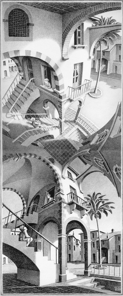 iPaisajesTw's tweet photo. ✨Espectacular cuadro de Escher, gran ilusión óptica. 🤍 https://t.co/l2XIjpacEE