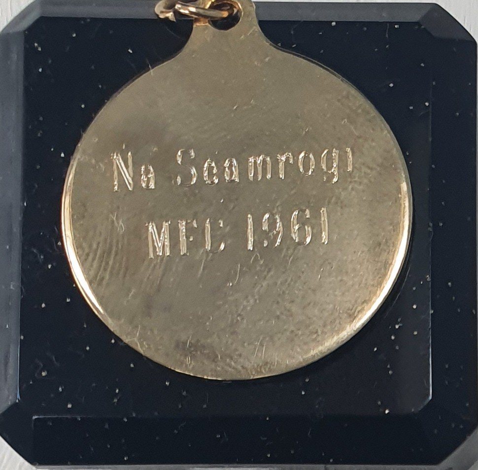 mullingarshams's tweet photo. Oliver Mulvey almost 60 yrs after playing for @mullingarshams in the @westmeath_gaa Minor ftbl final of 1961 finally got his medal tonight with his family enjoying Oliver's special evening @MidlandsSport @westmeathindo @westmeathtopic @WHExaminer @RTEgaa @sportsdes @dessiedolan https://t.co/huAY563iAh