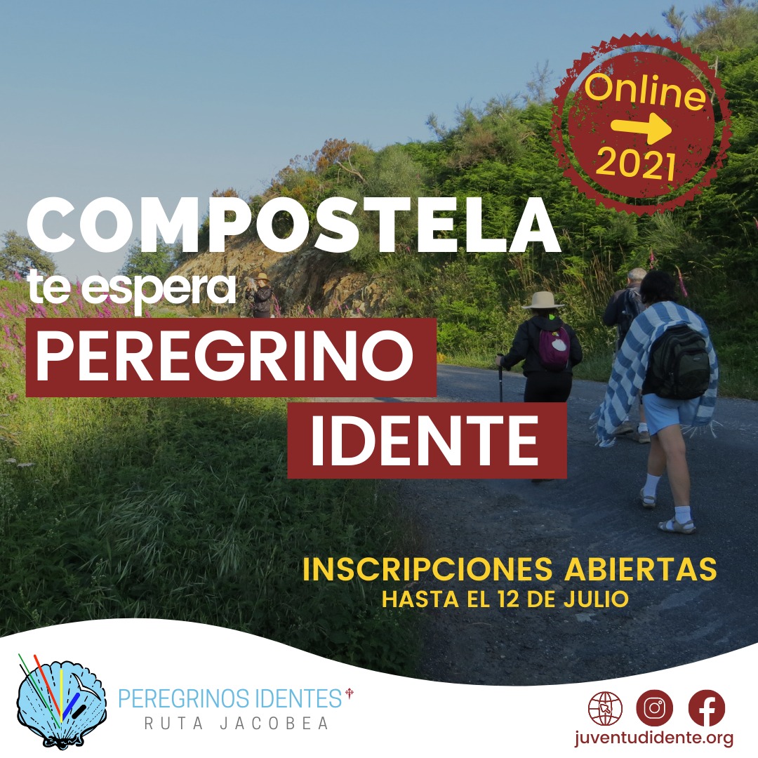juventudidente's tweet photo. ❗NOVEDAD❗
👉 Inscripciones #rutajacobeaidente2021 
abiertas hasta el 12 de julio 🎊
🌐🔗 https://t.co/p5hgOTyeGG
¡Caminemos juntos!

#Xacobeo2021 #peregrinosidentes #identespilgrim #StJamesWay
#addeumpropterhumanitatem #juventudidente https://t.co/TjyxiIDK9h