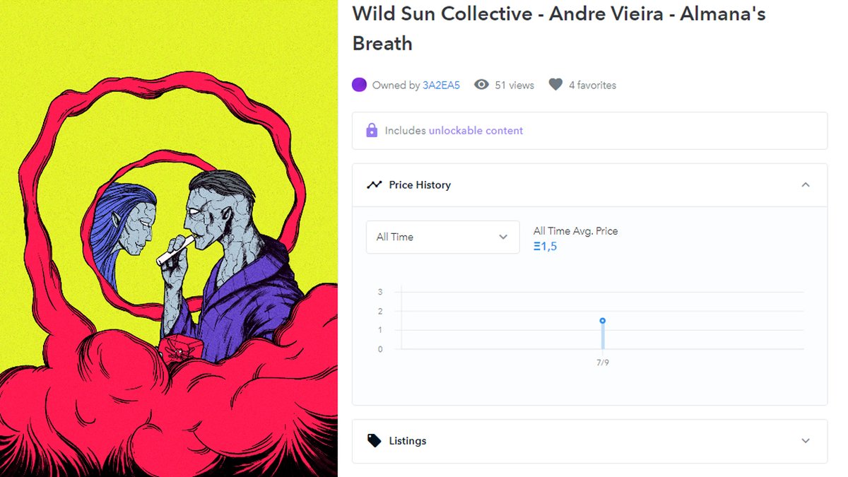 andrevieiraart's tweet photo. OMG MY "WILD SUN" NFT GOT SOLD!!!

What the hell is going on rn, I'm honestly speechless 😭

Not even three hours after release a anonymous buyer got my piece for 1.5Ξ...first NFT art sale from this big book project. Thank you so much collector, pls dm me! https://t.co/iutFcYcRmg