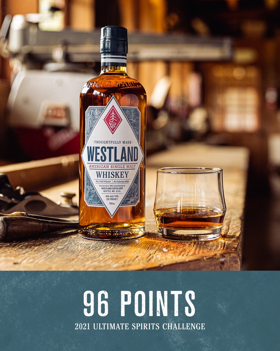 WestlandWhiskey's tweet photo. Honored that our new flagship single malt soared high at this year’s #ultimatespiritschallenge. Now available wherever you buy fine whiskeys.
#singlemalt #americansinglemalt #chairmanstrophy https://t.co/KPIUi9q47Y