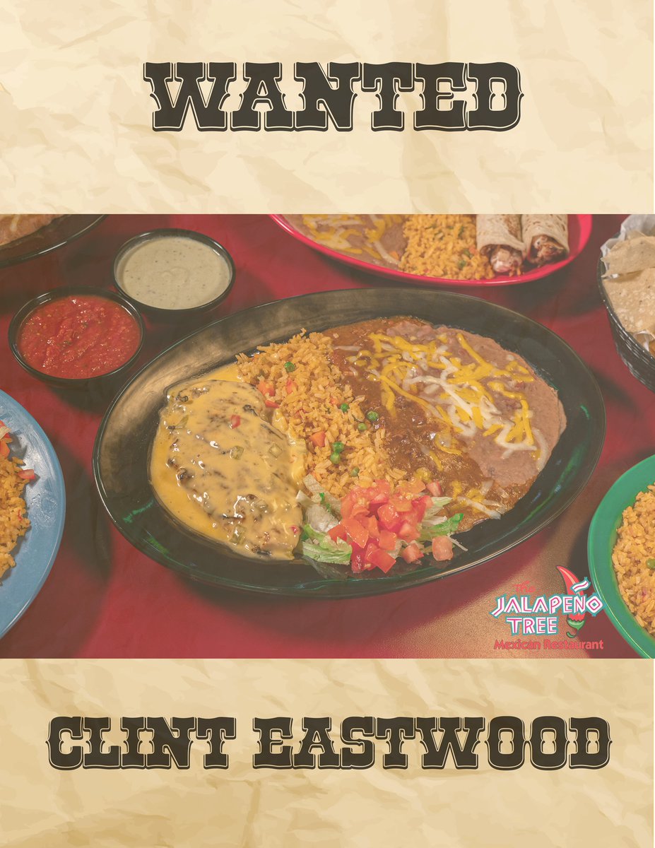 JalapenoTree's tweet photo. You've Got To Ask Yourself One Question: 'Do I Feel Lucky? ' Well, Do Ya, Punk? If you did, you'd be here right now enjoying a delicious Clint Eastwood for dinner! https://t.co/4KbtRXhnGh