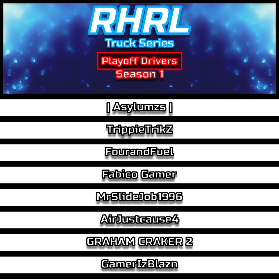 Here are the drivers who will be competing in Season 1 of the RHRL Truck Series playoffs! 🔥
#ThisIsRedHot

<a href="/diecast_b/">CircleBDiecast.com</a> | <a href="/NASCARHeat/">NASCAR Heat</a> | #eNASCARHeat