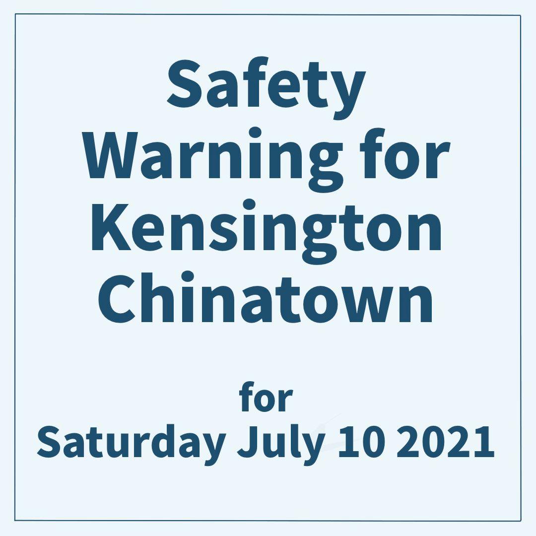 As members of the downtown Chinatown and Kensington community, we are deeply concerned that an event has been planned for this Saturday, July 10th, platforming a known racist anti-vax public figure in the Chinatown Anti-Displacement Garden, (1/6)