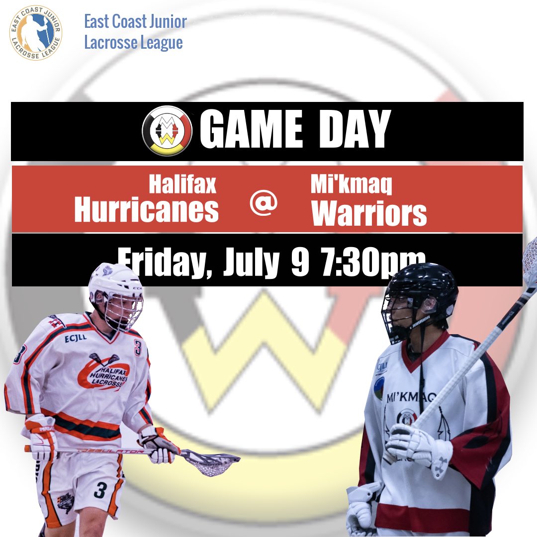 Mi'kmaq Warriors Lacrosse (@mikmaqwarriors) on Twitter photo The Warriors are back in action tonight against <a href="/JrAHurricanes/">Halifax Hurricanes Lacrosse</a> !! <a href="/TheECJLL/">East Coast Junior Lacrosse League</a> The Warriors are back in action tonight against <a href="/JrAHurricanes/">Halifax Hurricanes Lacrosse</a> !! <a href="/TheECJLL/">East Coast Junior Lacrosse League</a>