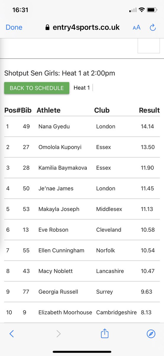 HarrowAC's tweet photo. Congratulations Makayla 5th in Senior Shot at English @SchoolAthletics #harrowac #ESAA2021 https://t.co/9YdUi1EaFh
