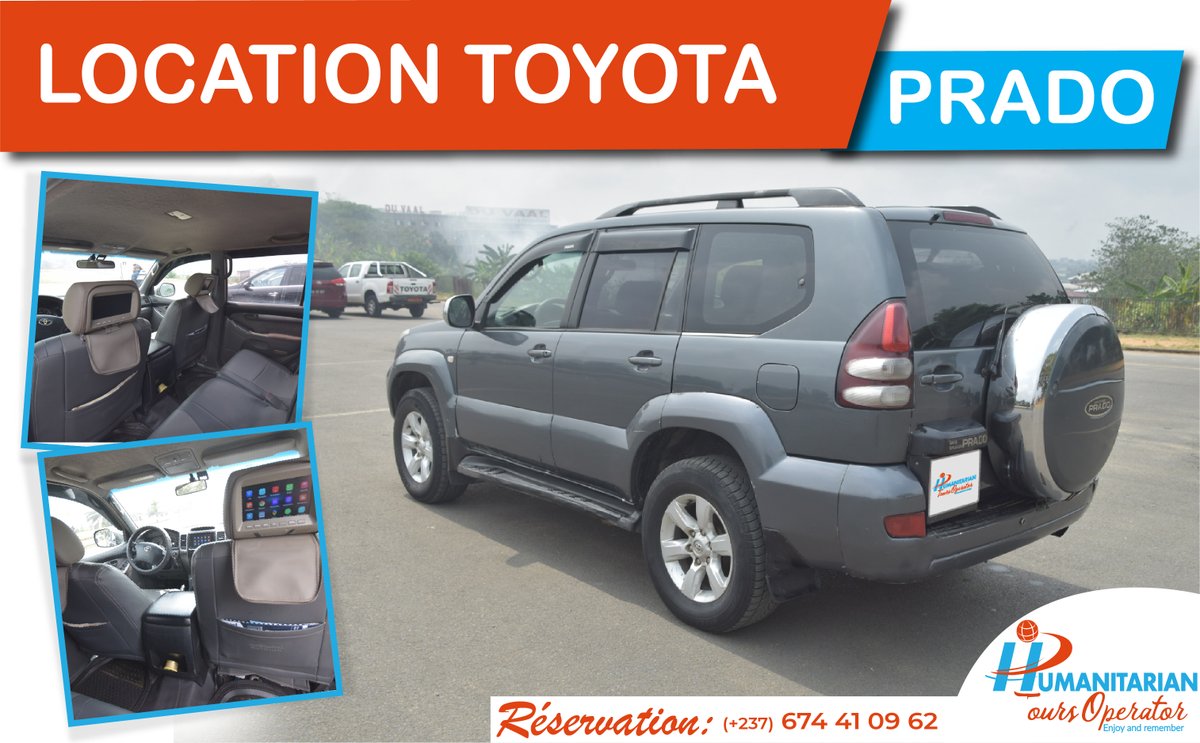 HToursOperator's tweet photo. 🚗LOCATION TOYOTA PRADO🚗 

Redécouvrez le plaisir de conduire avec ce 4x4 en profitant d’une maniabilité d’exception grâce au système de suspensions et à sa solide structure de châssis🚘. 

#locationmariage #voiture #tourisme #voyage #chauffeur #un service https://t.co/vYlB6fRDbY