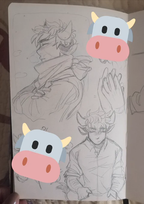 I usually think about this old oc from a year ago,, , should I,, redesign him,,, 