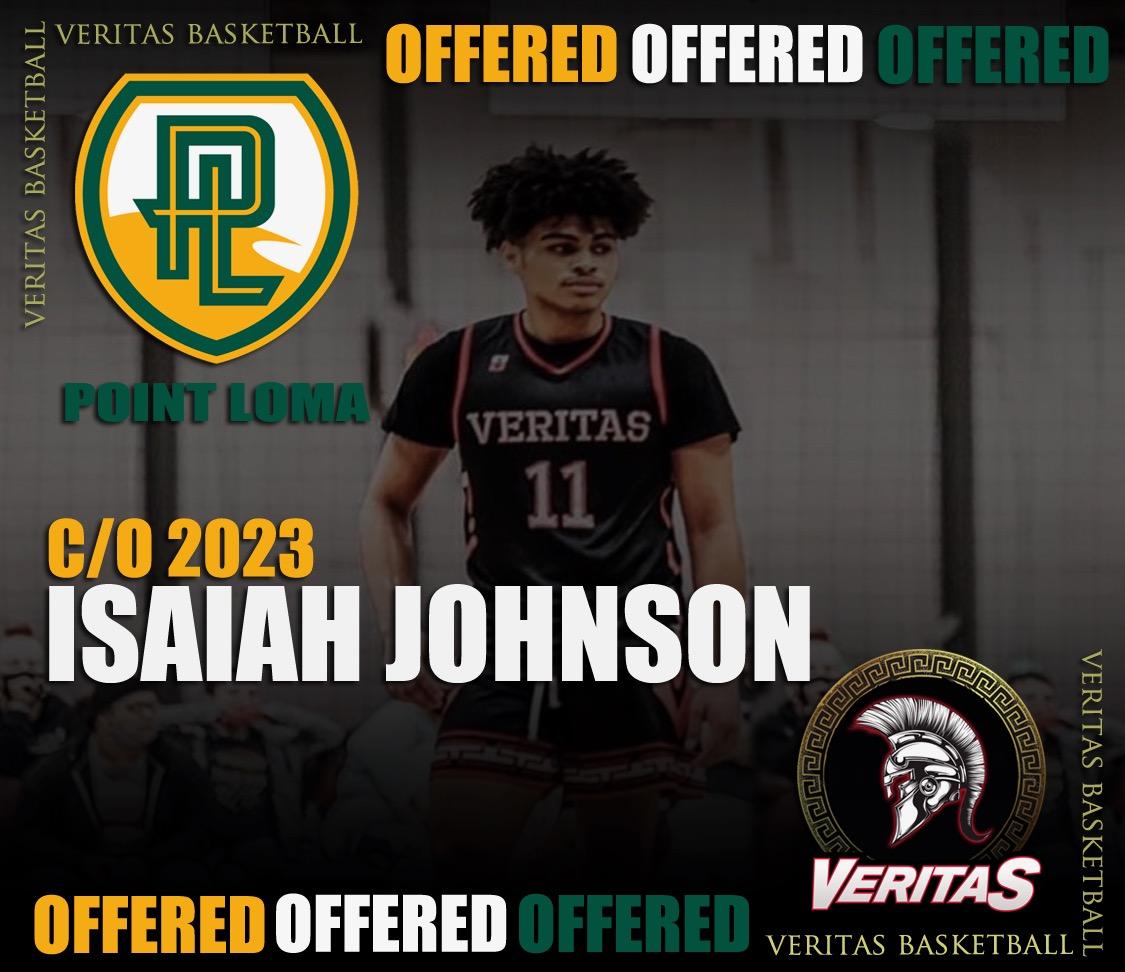 CoachZedan's tweet photo. Big CONGRATULATIONS to Veritas 2023 G Isiaiah Johnson on his offer from Point Loma. Isaiah lot of tools in his kit. With continued work has a chance to be Elite! #VERITAS #TRUTH #developingwinners https://t.co/taF3SZWMTG