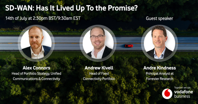 Kit_H_B's tweet photo. Curious to know how to bring out the most from your networks? Join @VodafoneBiz's #webinar on 14 July at 2:30 pm BST, where our experts will discuss the benefits of adopting #SDWAN with Forrester: https://t.co/g7IhUgUgoV https://t.co/E084xUGXAb